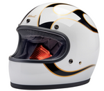 Gringo Helmet Flames White/Black
