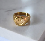 Smiley Face Ring Gold