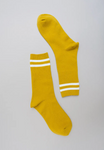 Retro Stripe Wool Blend Socks Mustard