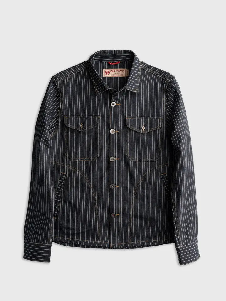 Dogtown Striped Denim Jacket Indigo