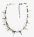 Spike Paperclip Necklace Silver