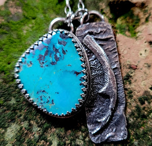 Kingman Turquoise Pendant Charm Necklace