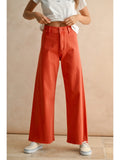 Wide Leg Jeans Burnt Orange