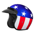 Cruiser Low Profile Open Face Helmet Captain America
