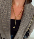 Hope Y Bar Necklace Gold
