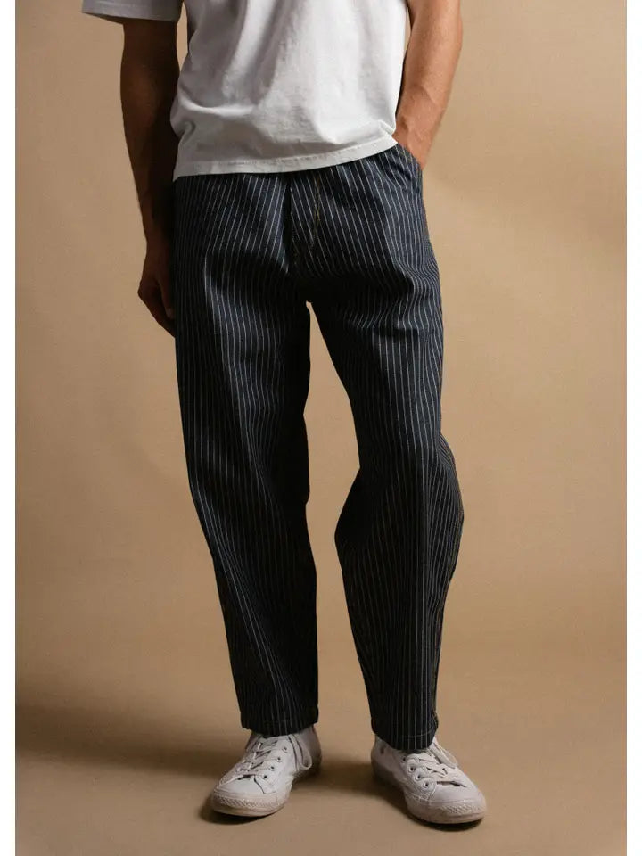 Trapper Stripe Denim Pant Dark Wash