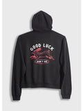 Good Luck Zip Hoodie Black