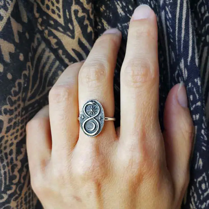 Infinity Snake Ring Sterling