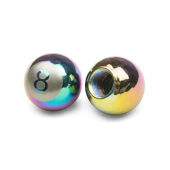 8 Ball Motorcycle Valve Cap Oil Slick