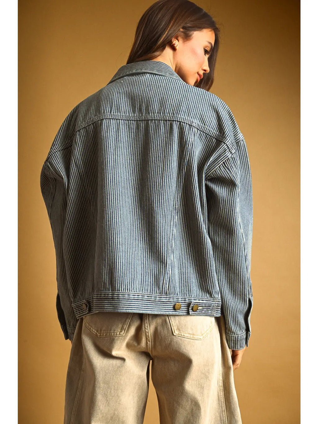 Hickory Stripe Denim Jacket