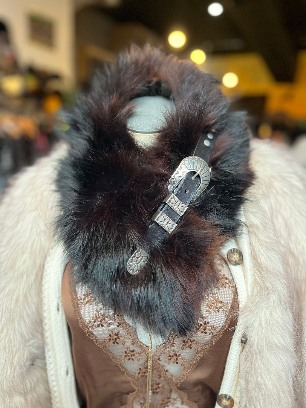 Sterling Belted Vintage Fur Collar
