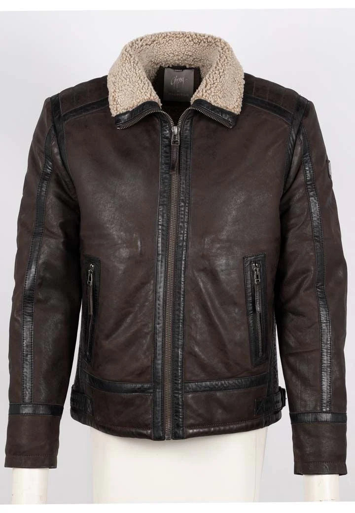 Anchorage Leather and Shearling Jacket