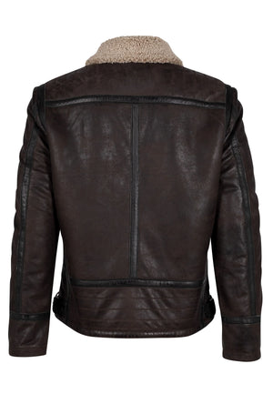 Anchorage Leather and Shearling Jacket