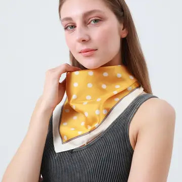 Satin Polka Dot Mustard