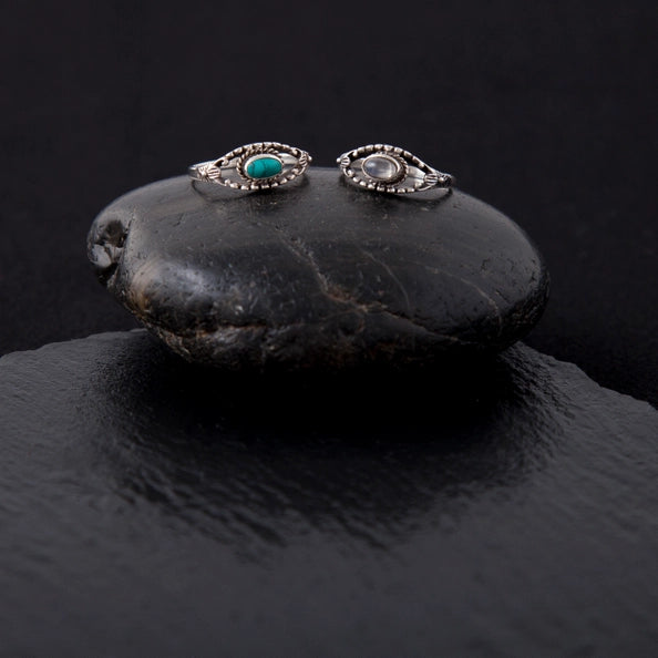 Nepalese Sterling Ring Turquoise