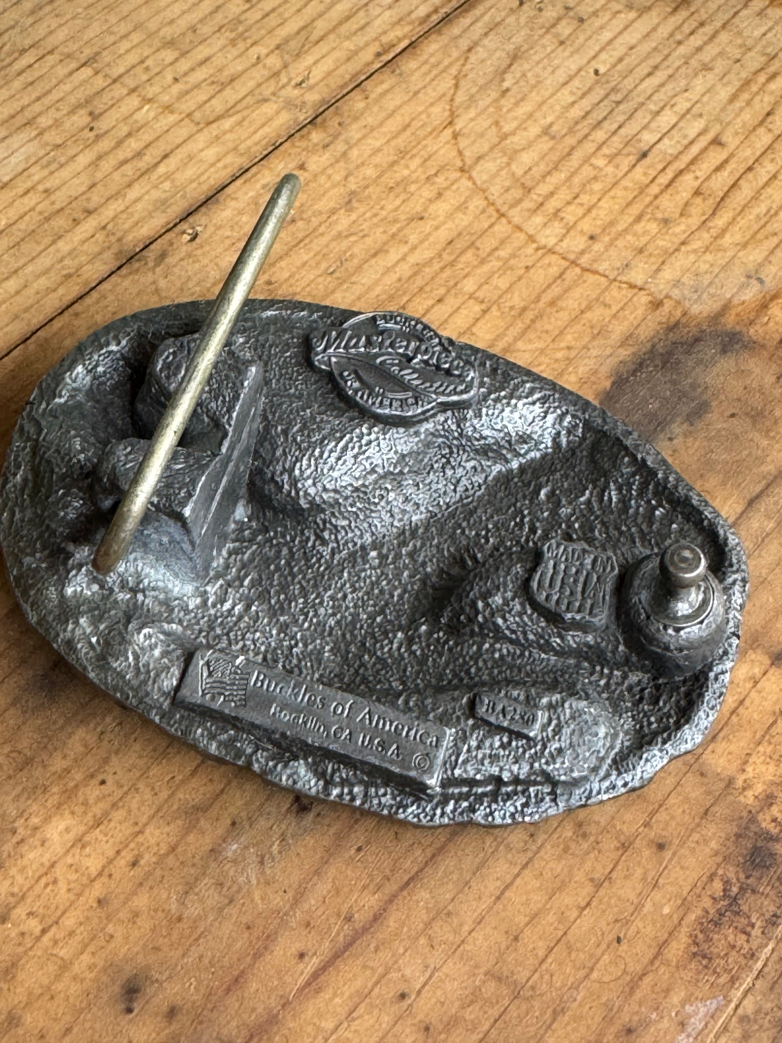 Vintage Motorcycles Ride Free Belt Buckle