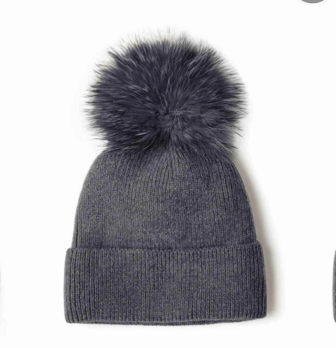 Fur Pom Knit Beanie