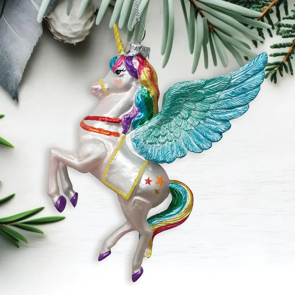 Glass Ornament Unicorn