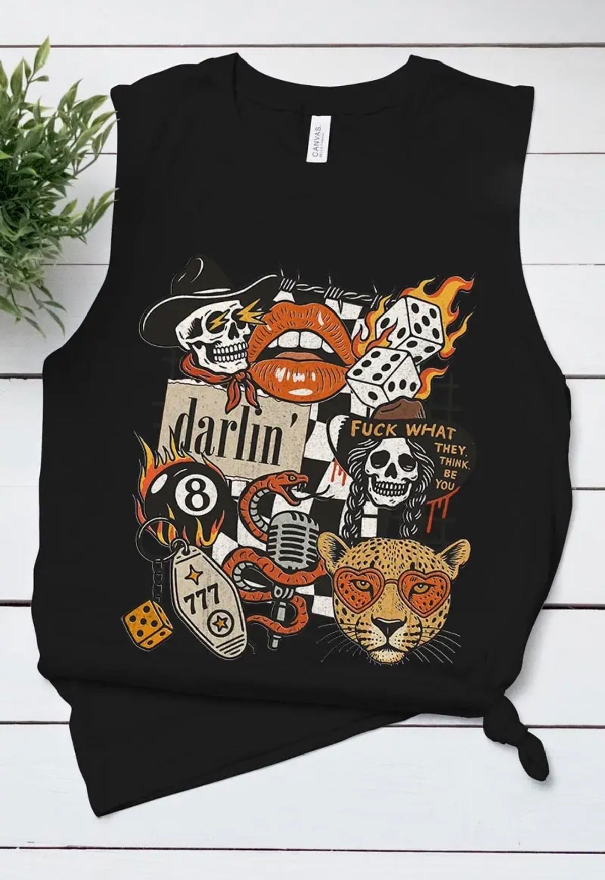 Darlin' Graphic Muscle Tee