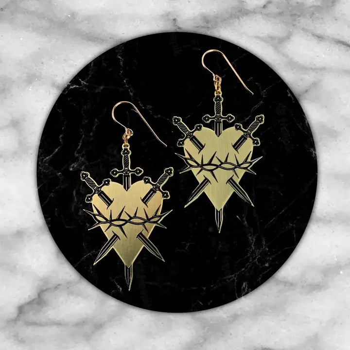 Contemptum Earrings Brass