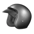 Cruiser Low Profile Open Face Helmet Gunmetal Grey Metallic