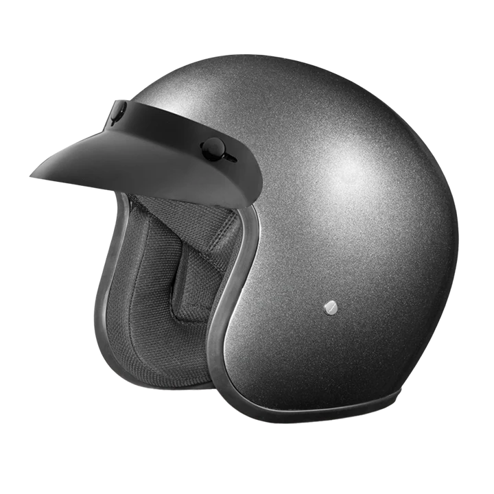 Cruiser Low Profile Open Face Helmet Gunmetal Grey Metallic