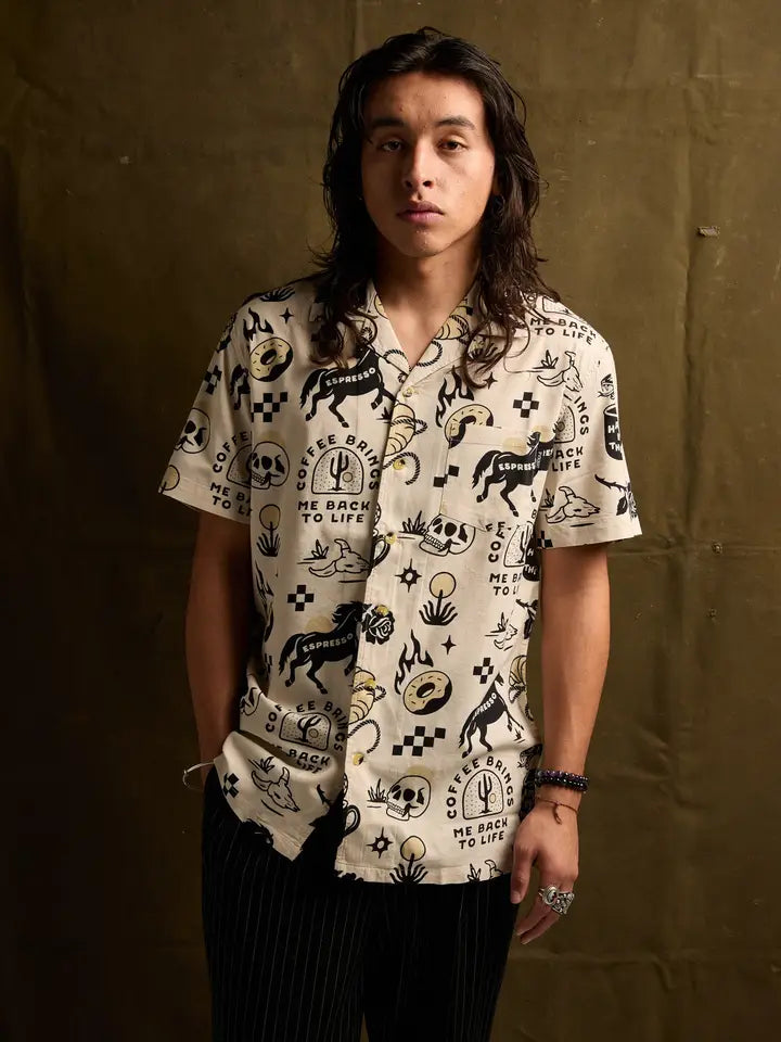 Cowboy Coffee SS Button Up