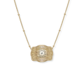 Mini Belt Buckle Necklace Gold
