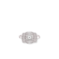Mini Belt Buckle Ring Silver