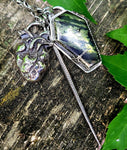Pyrite Coffin Charm Necklace