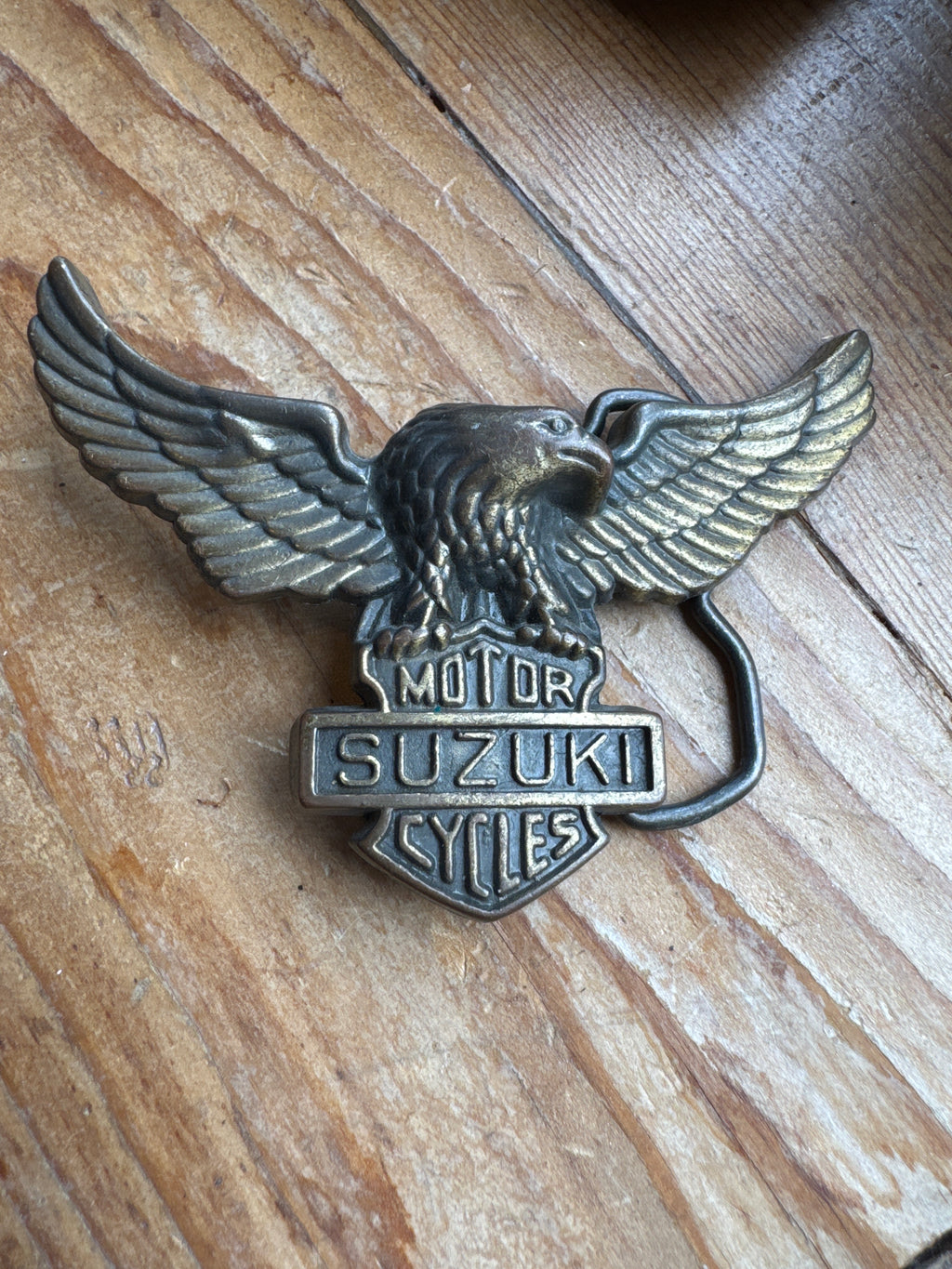 Vintage Suzuki Eagle Belt Buckle