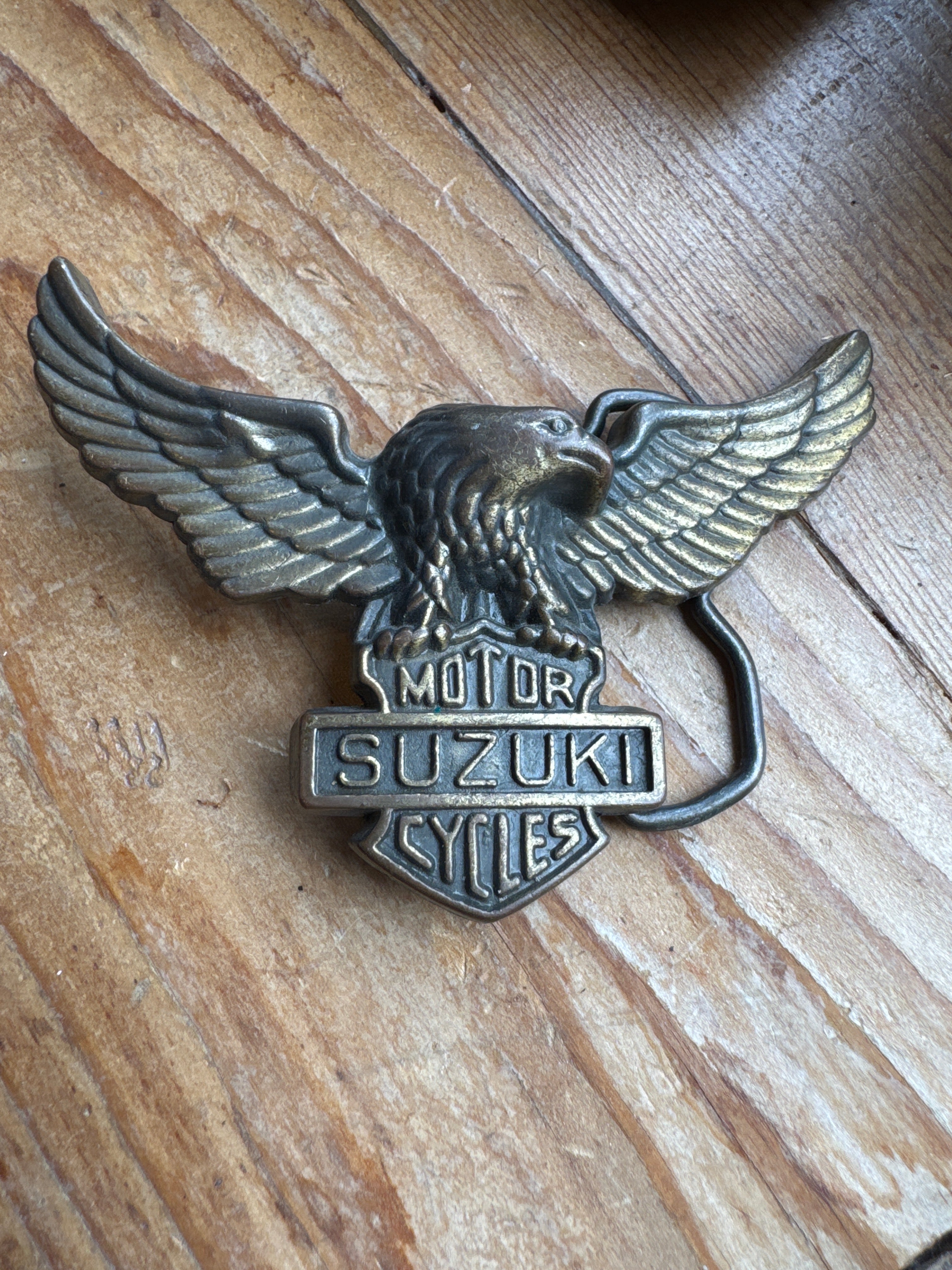 Vintage Suzuki Eagle Belt Buckle