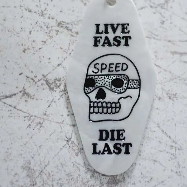 Motel Keychain Live Fast