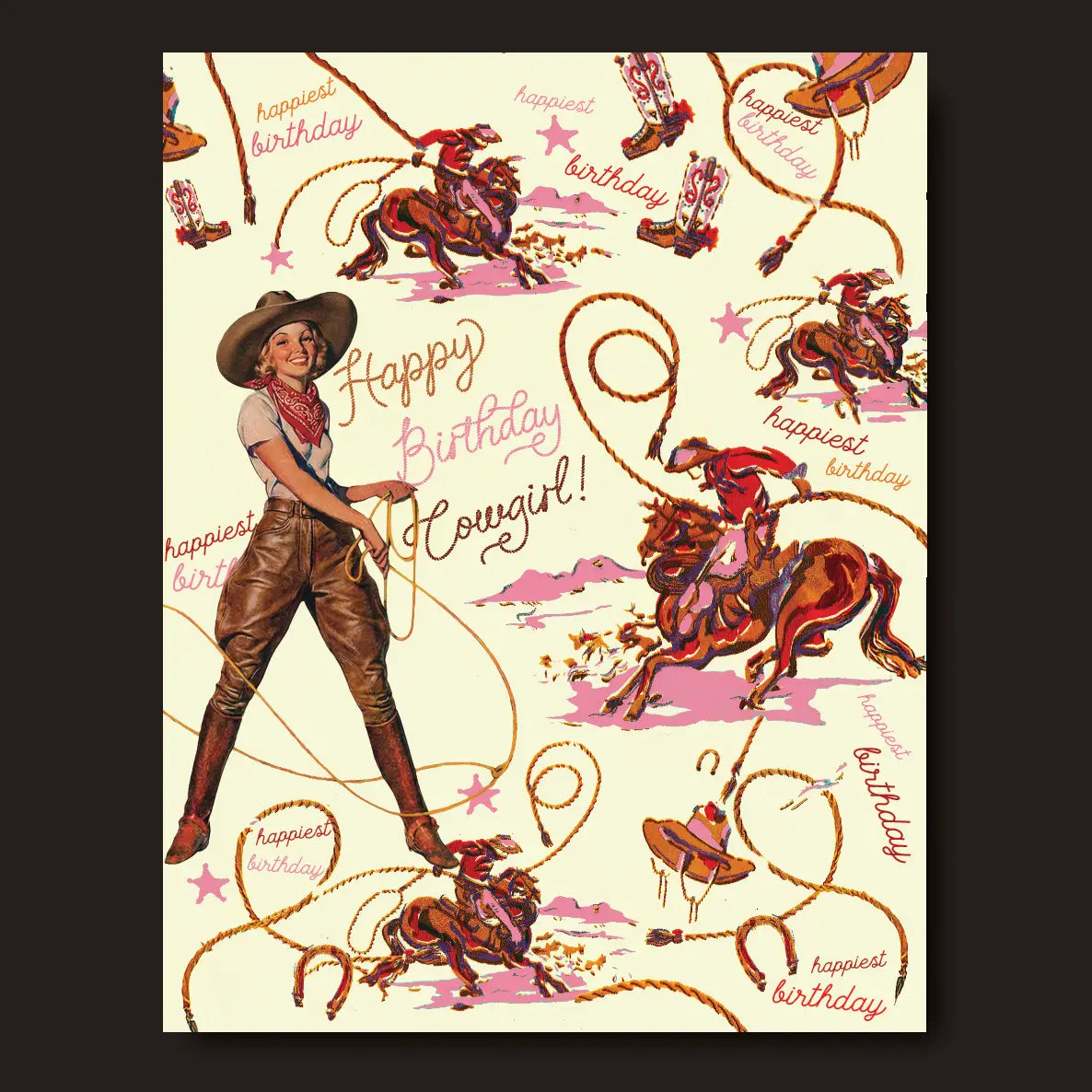 Happy Birthday Cowgirl Card