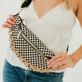 Checkered Fanny Pack Black/Cream