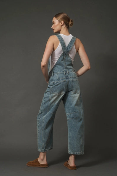 Oversize Fit Denim Overalls