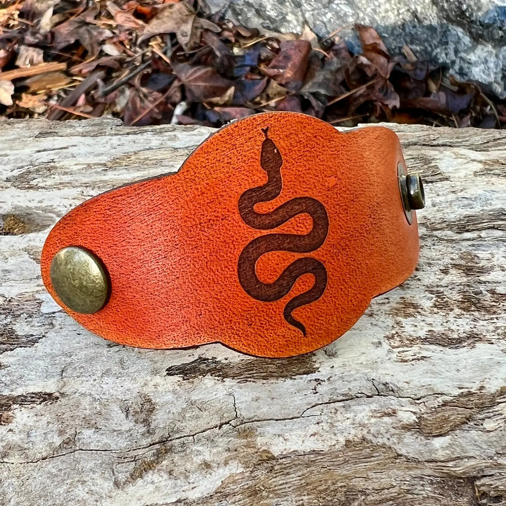 Leather Snap Bandana Slide Snake