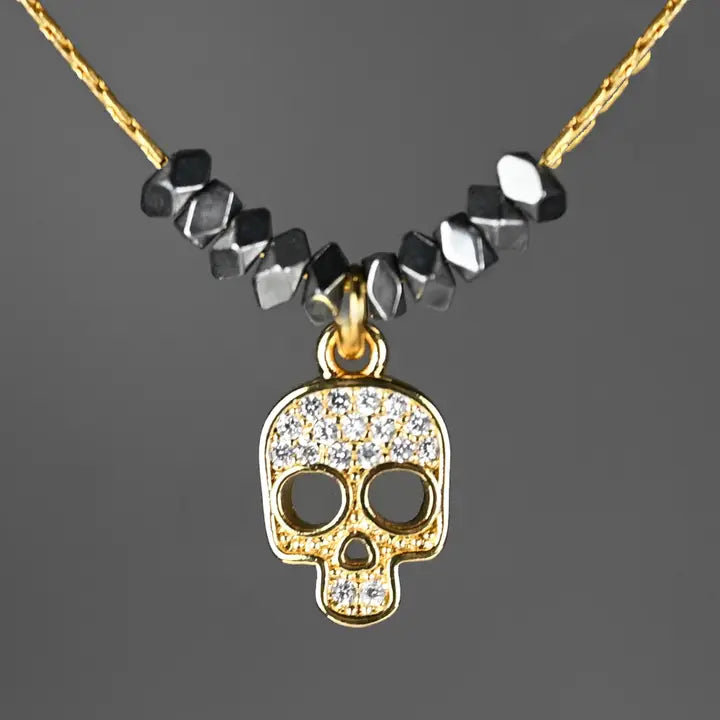 Pave Skull Necklace