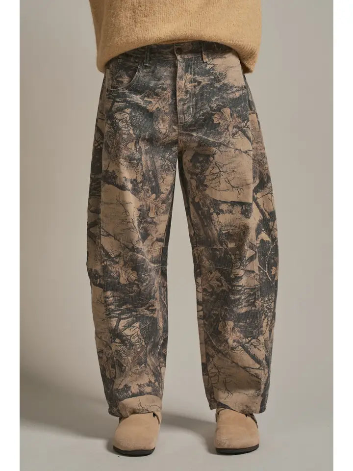 Camo Print Balloon Pants