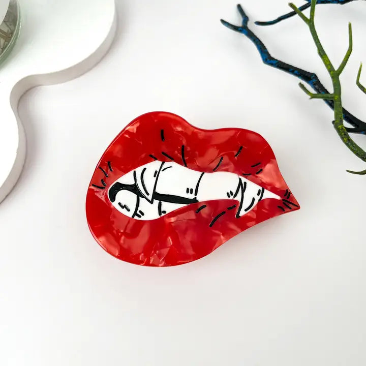 Vampire Lips Hair Clip