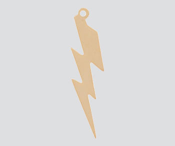 Large Lightning Bolt Charm Gold Fill