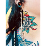 Barbed Wire Dangle Earrings Sword