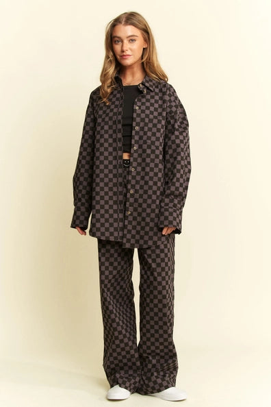 Checkered Pant - Black and Grey