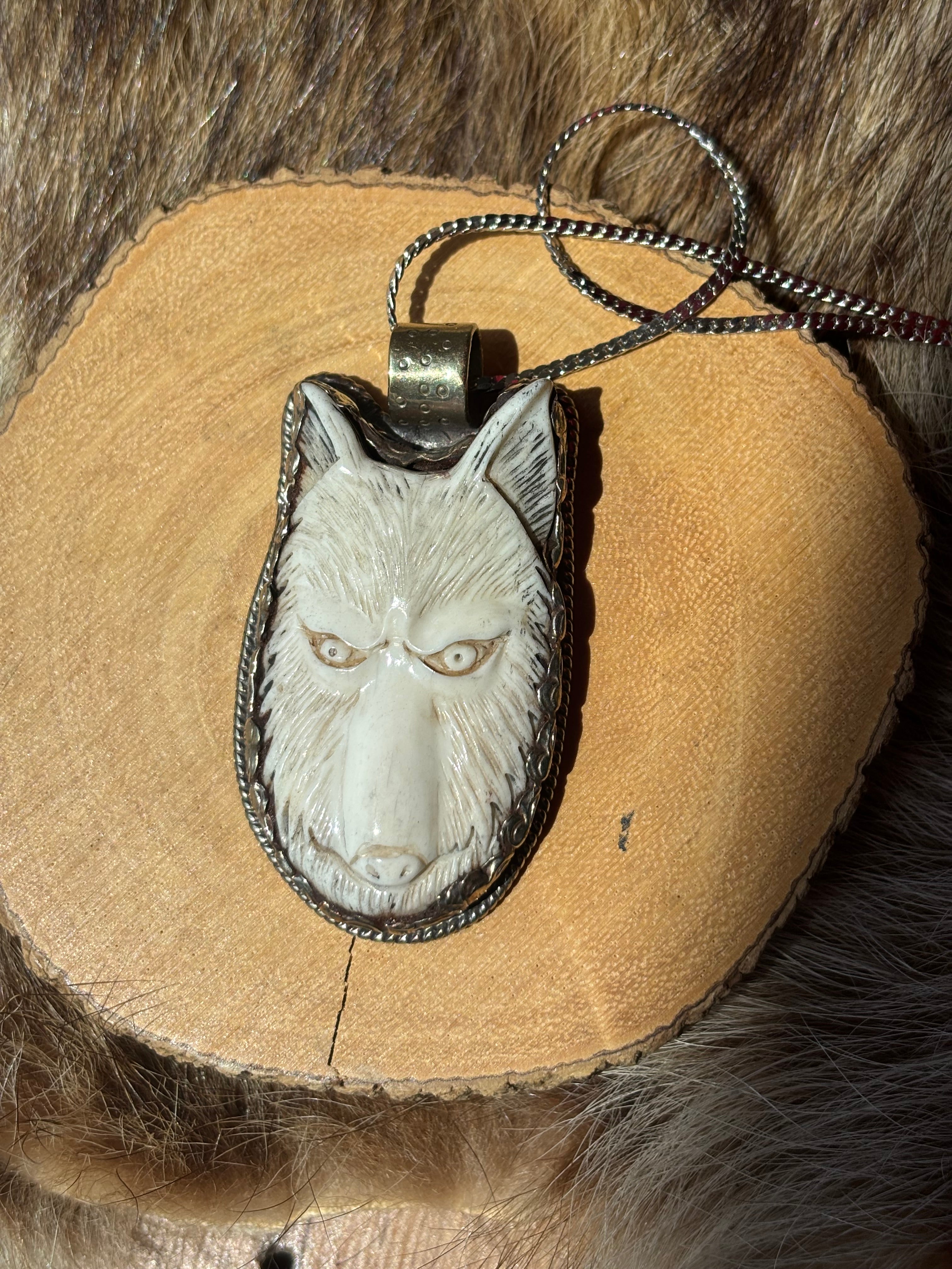 Carved Bone Necklace