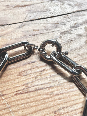 Chunky Paperclip Chain Necklace Silver