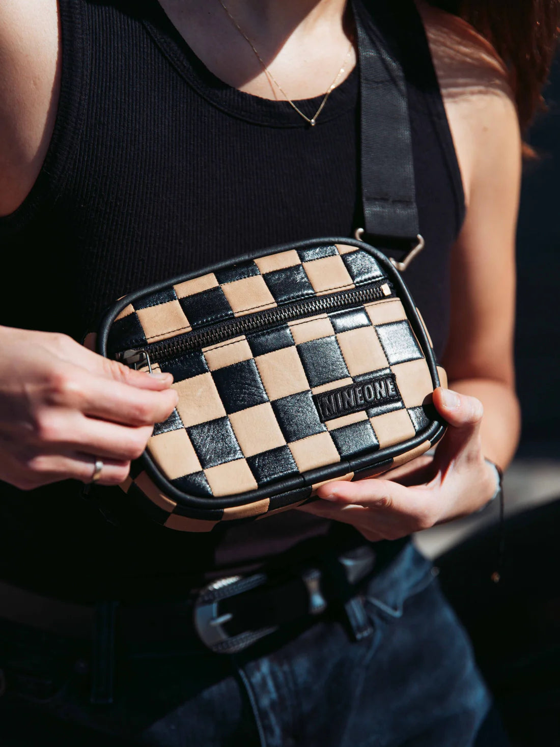 Checkered Handlebar Tan / Black