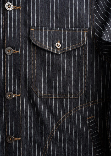 Dogtown Striped Denim Jacket Indigo