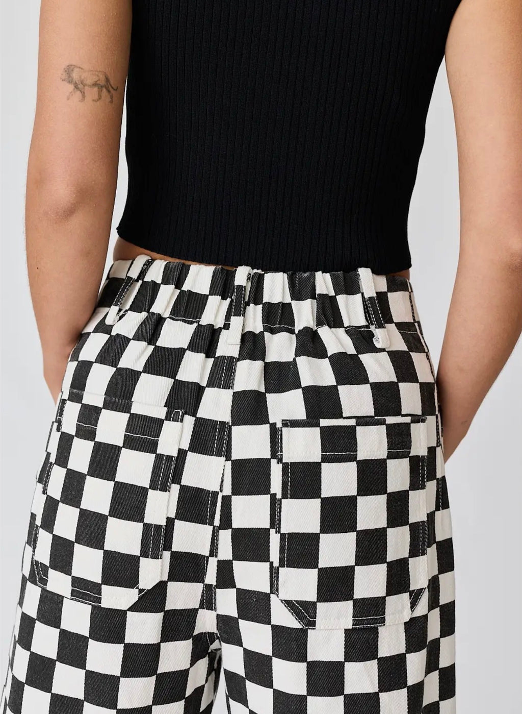 Checkered Pants Black / White