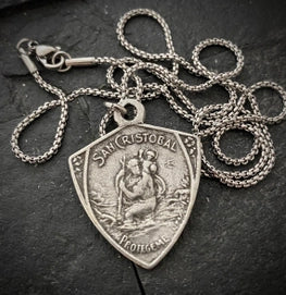 St. Christopher Shield Necklace