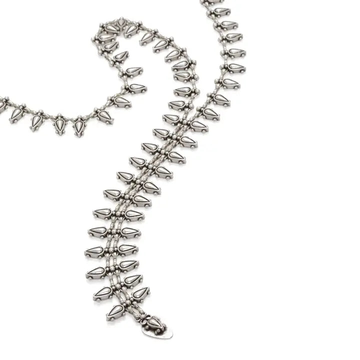 Pewter Long Y Snake Necklace